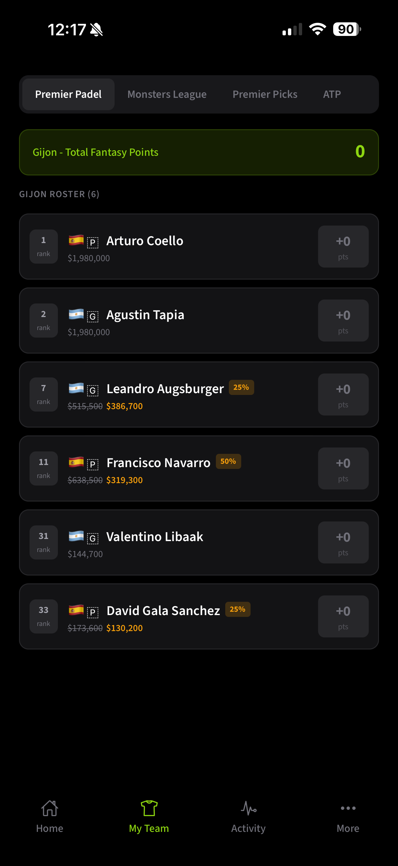 Padel Picks app screenshot two
